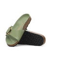 Madrid big buckle shine green tea , natual leather s