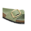 Madrid big buckle shine green tea , natual leather s