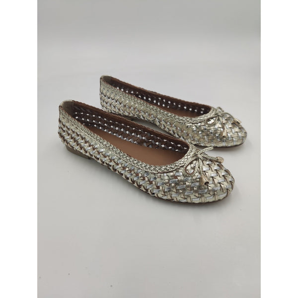 Ballerina in pelle intrecciata