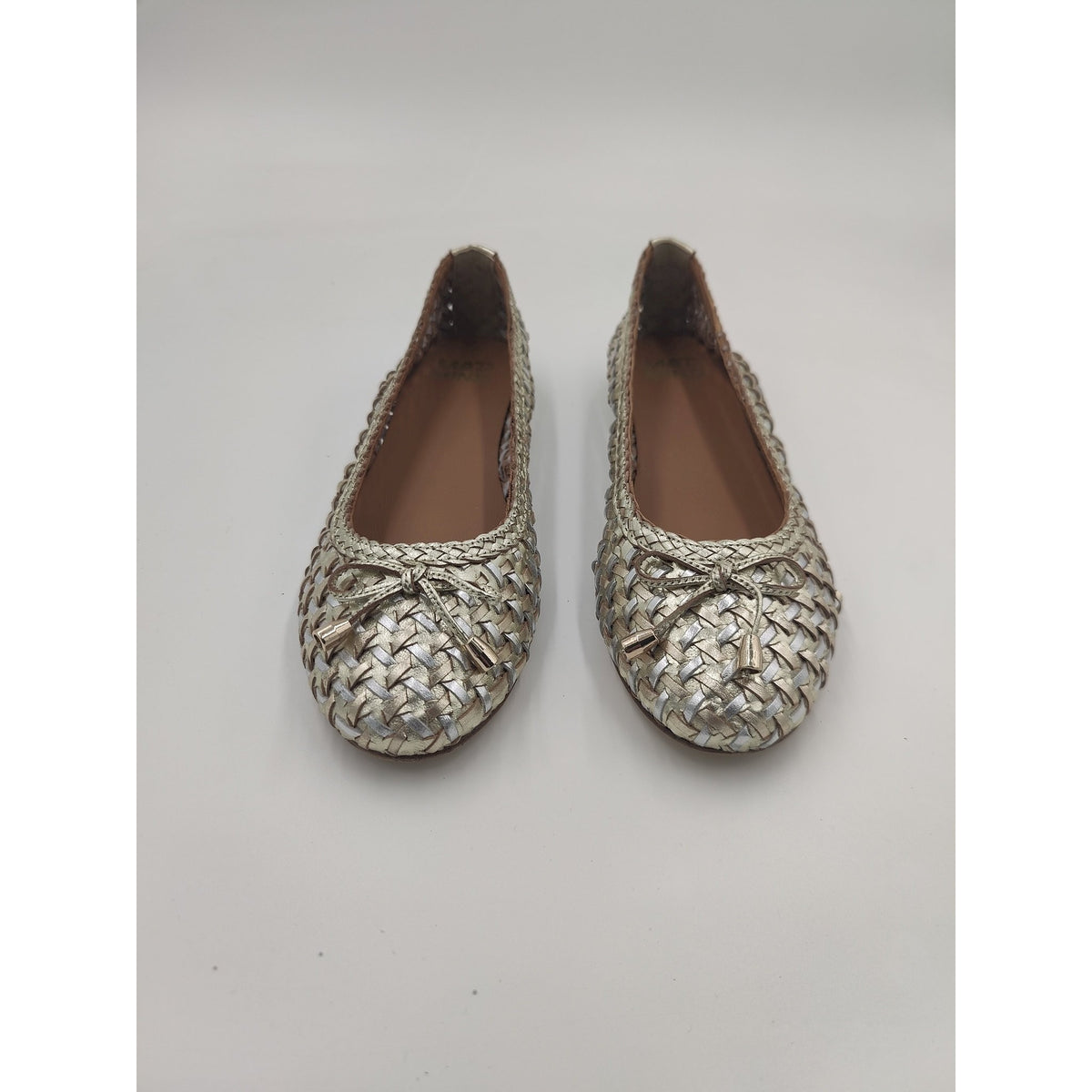Ballerina in pelle intrecciata