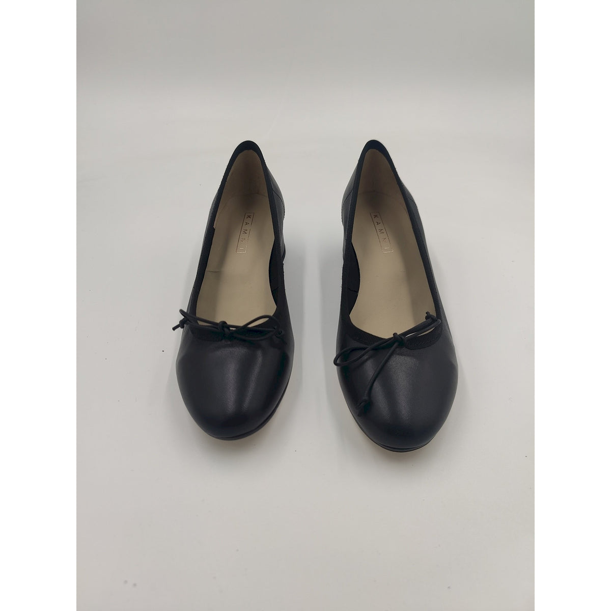 Ballerina con tacco in pelle