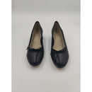 Ballerina con tacco in pelle