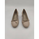 Ballerina con tacco in pelle