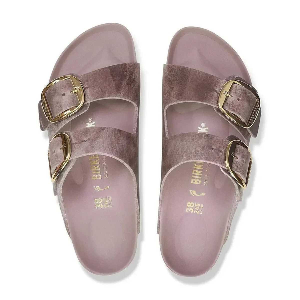 Arizona big buckle lavender oiled leather calzata s.