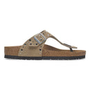 Gizeh rivet taupe-suede leather calz.s