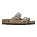 Arizona rivet taupe, suede leather