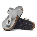 Gizeh big buckle pelle naturale vernice - high-shine stone coin calz.n
