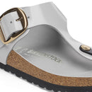 Gizeh big buckle pelle naturale vernice - high-shine stone coin calz.n