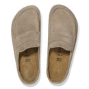 Naples wrapped taupe ,suede leather calz:s
