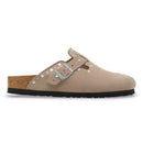 Boston rivet taupe, suede leather