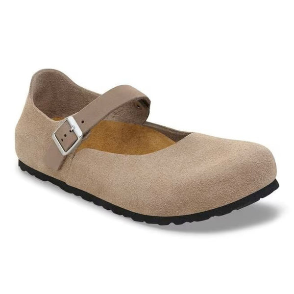 Mantova taupe, suede leather