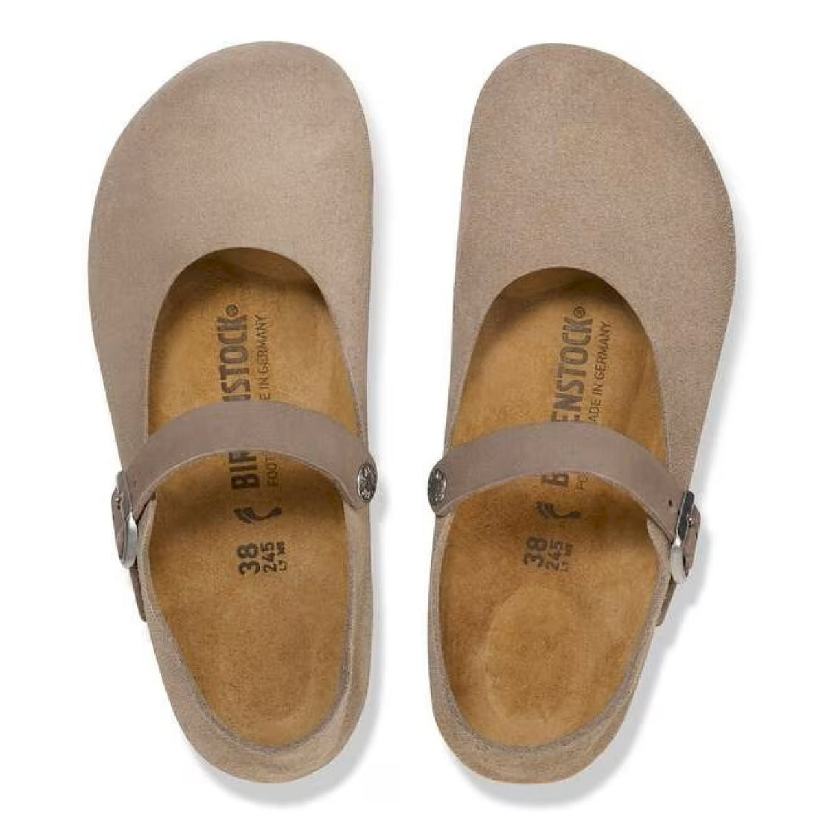 Mantova taupe, suede leather