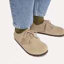 Maine s taupe, suede leather