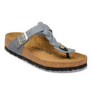 Gizeh braided basalt gray, oiled leather