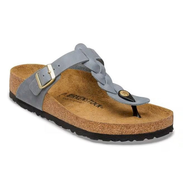 Gizeh braided basalt gray, oiled leather