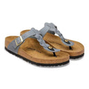 Gizeh braided basalt gray, oiled leather