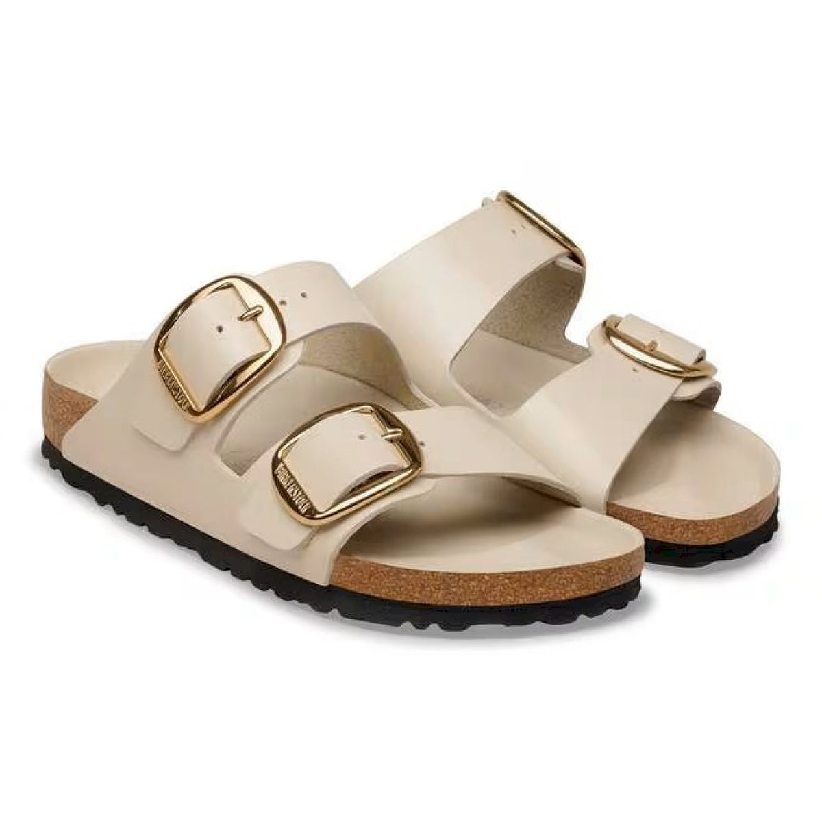 Arizona big buckle hex shine oyster, natural lea