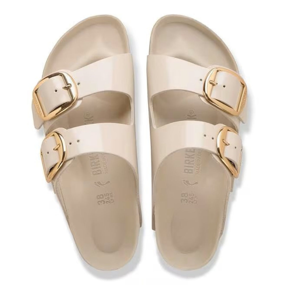 Arizona big buckle hex shine oyster, natural lea