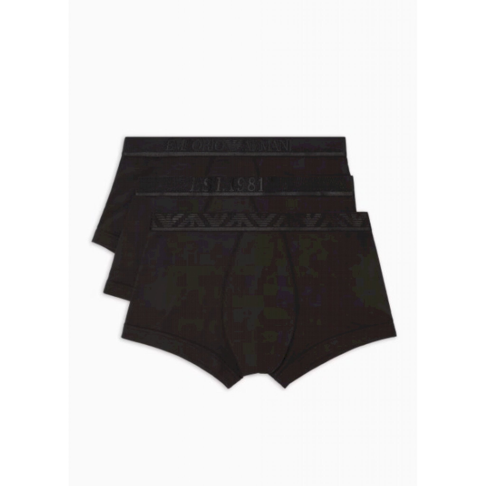Emporio armani pack 3 parigamba in jersey organico shiny logoband asv