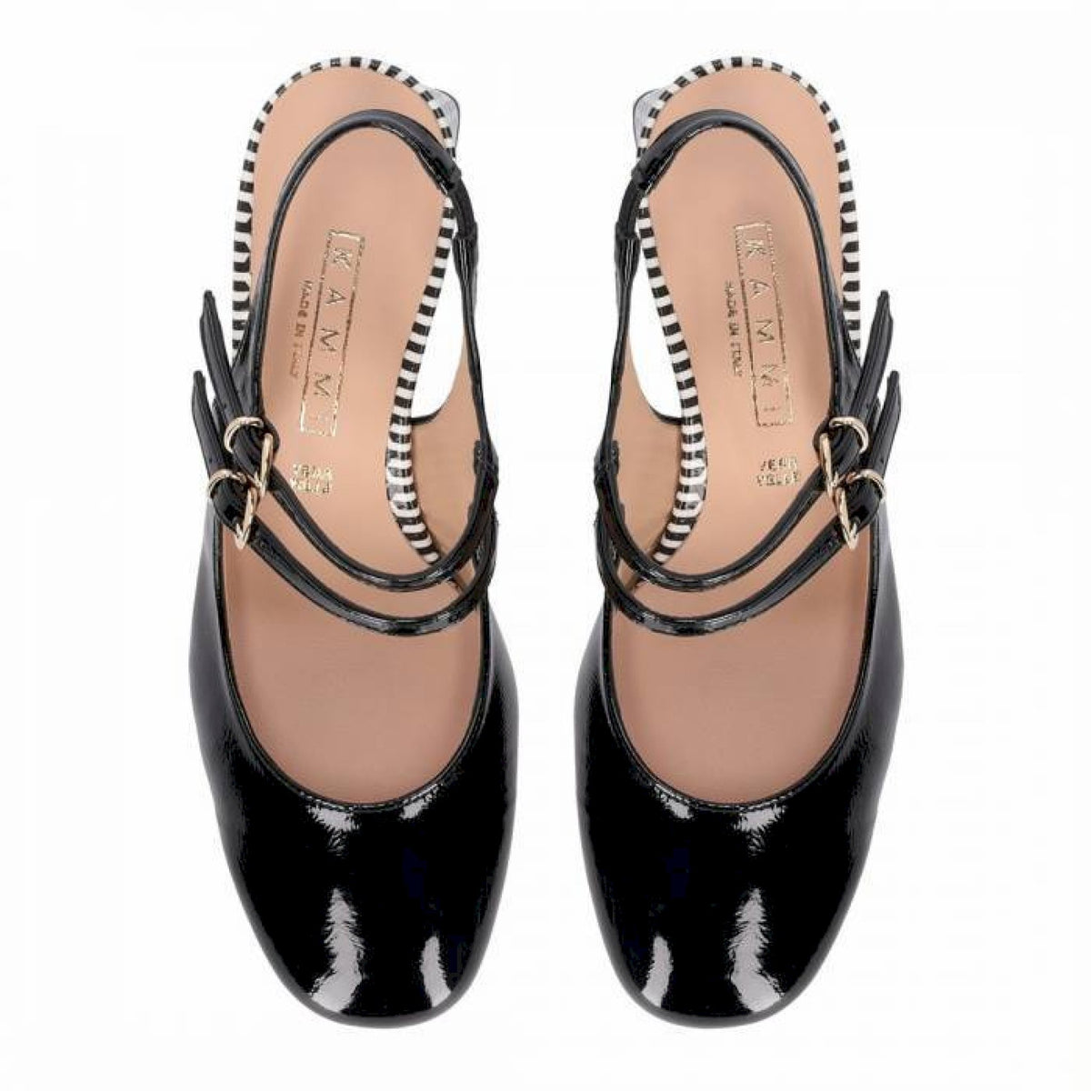 Slingback in vernice con tacco
