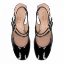 Slingback in vernice con tacco