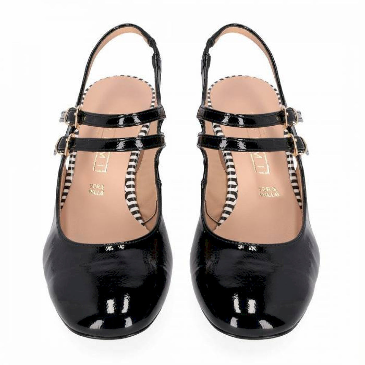 Slingback in vernice con tacco