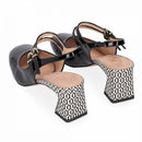 Slingback in vernice con tacco