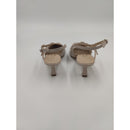 Slingback in vernice a punta con 3 cinturini