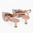 Slingback in vernice a punta con 3 cinturini