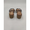 Ciabatta con tacco in pelle con fascia
