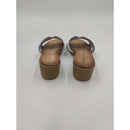 Ciabatta con tacco in pelle con fascia