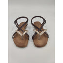 Sandalo infradito con bicolore sottopiede in memory e f.do gomma