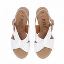 Sandalo in pelle con tacco