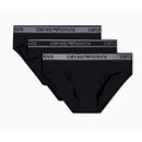 Emporio armani pack 3 slip in jersey organico shiny logoband asv
