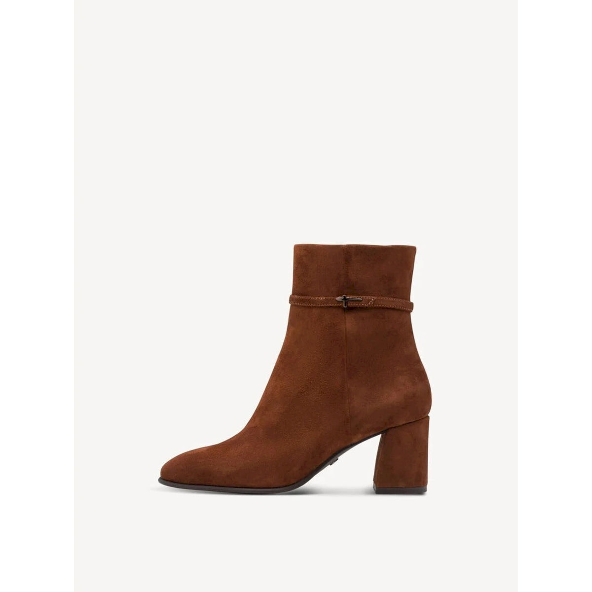 Stivaletto in pelle con cinturino