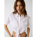 Guess jeans  cropped front tie top
