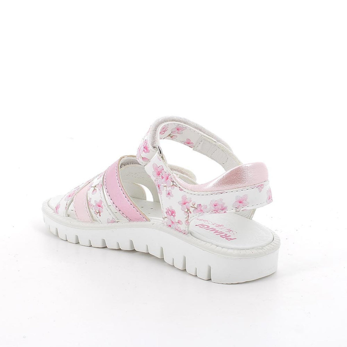 Sandali da bambina bianco e argento con strap