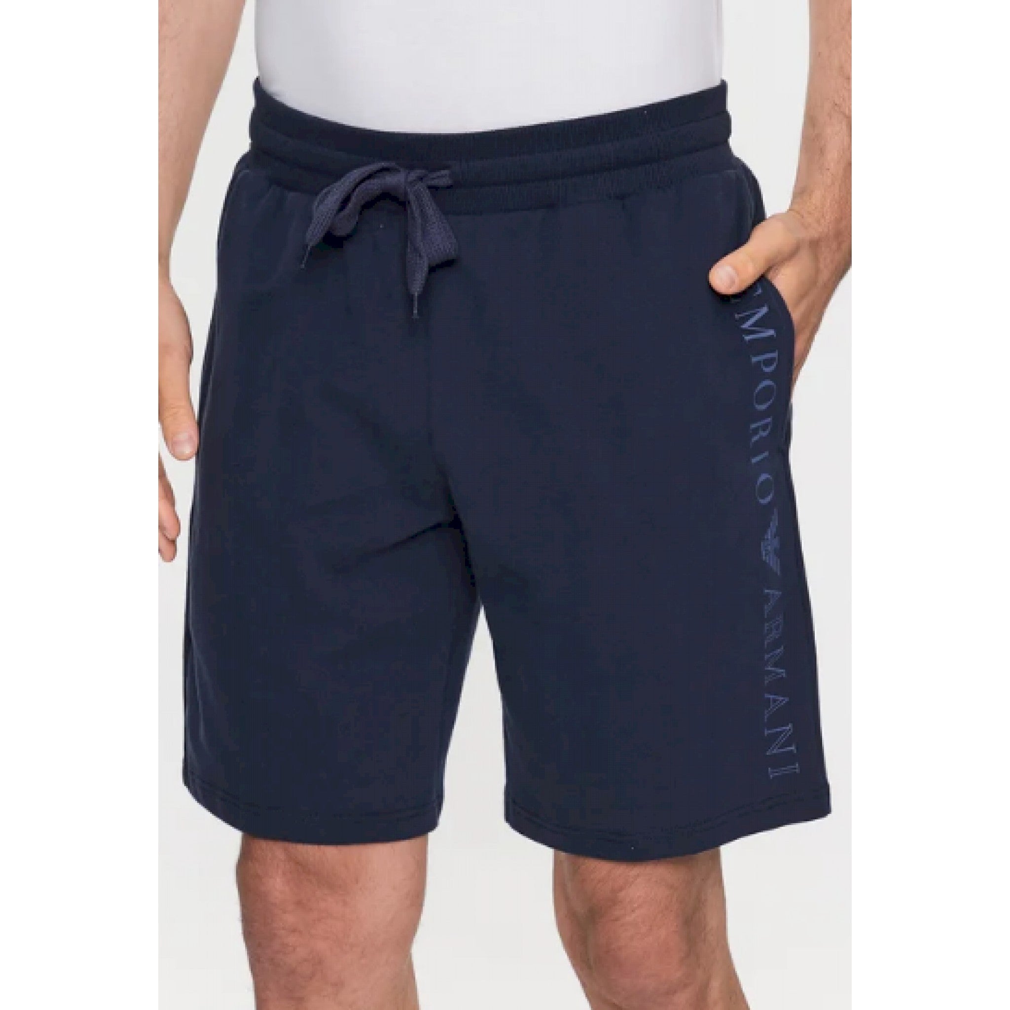 Armani bermuda cotone logo verticale