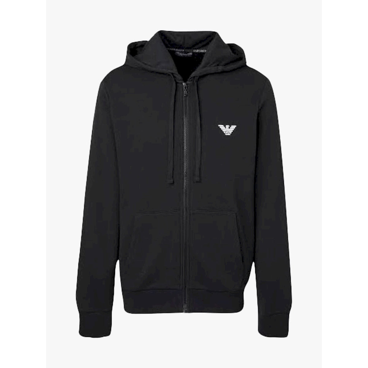 Armani felpa fullzip cappuccio bande