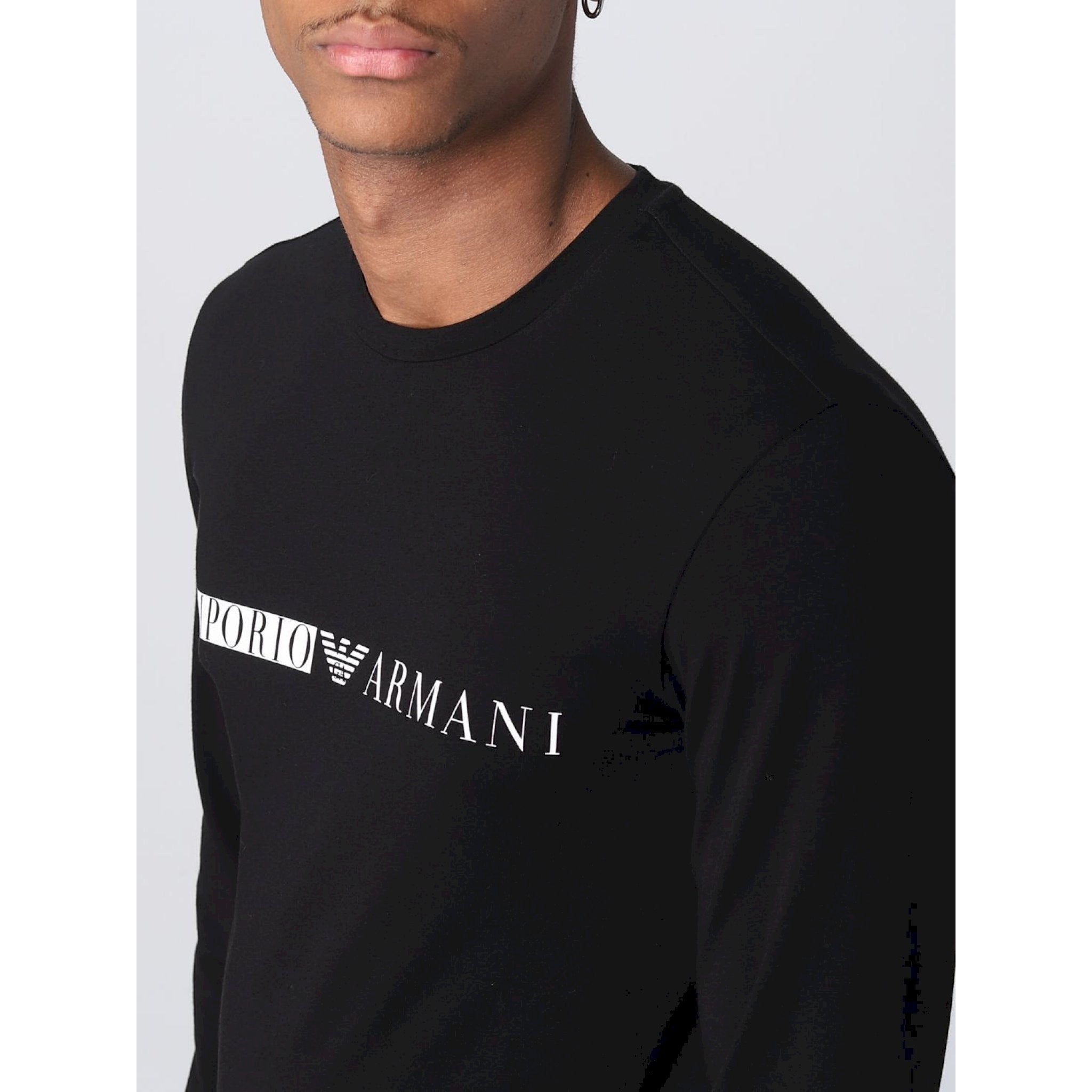 Armani maglia manica lunga scritta