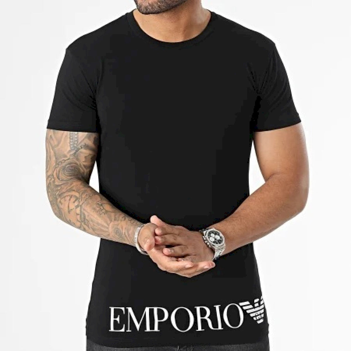 Armani t-shirt scritta in basso grande