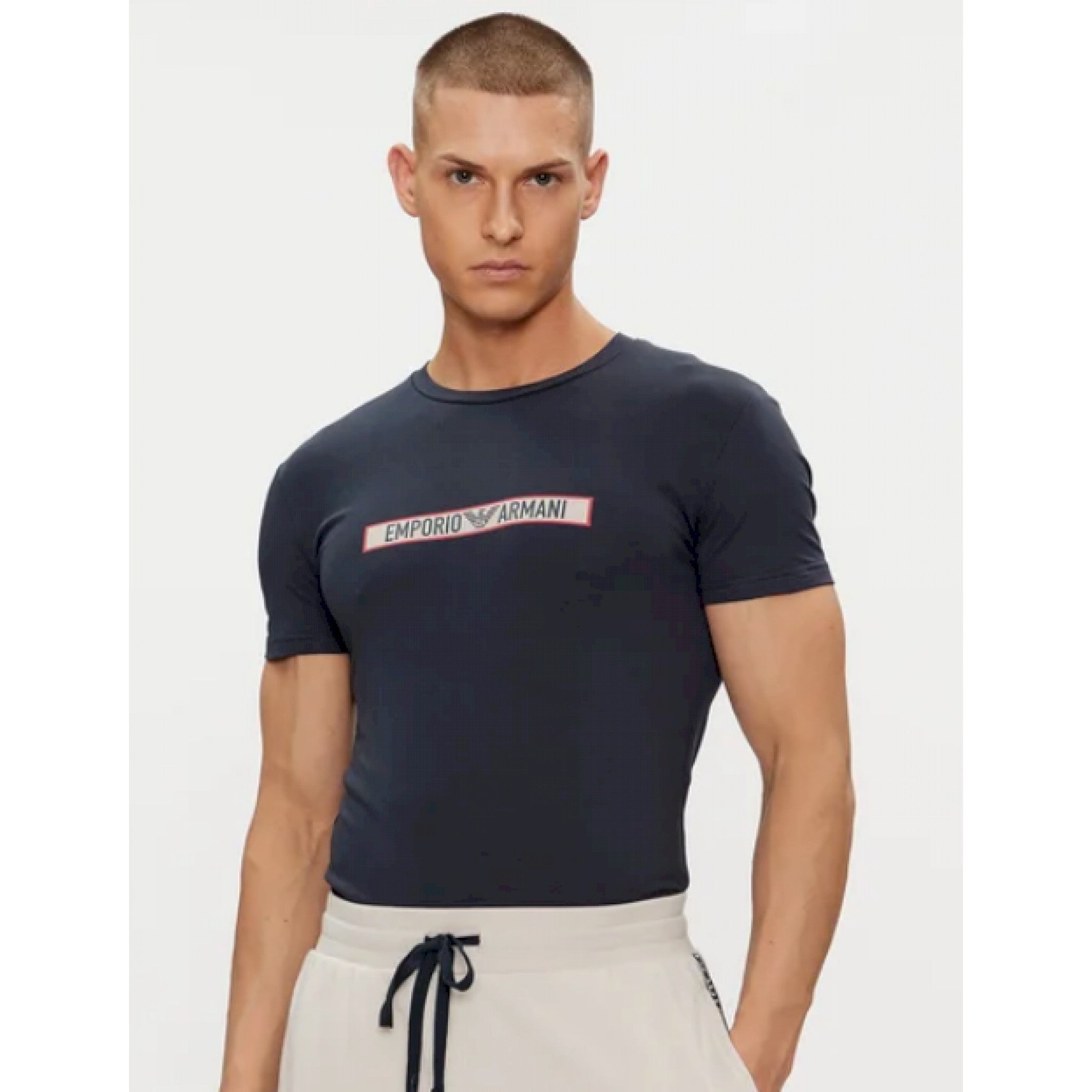 Armani underwear t-shirt scritta centrale