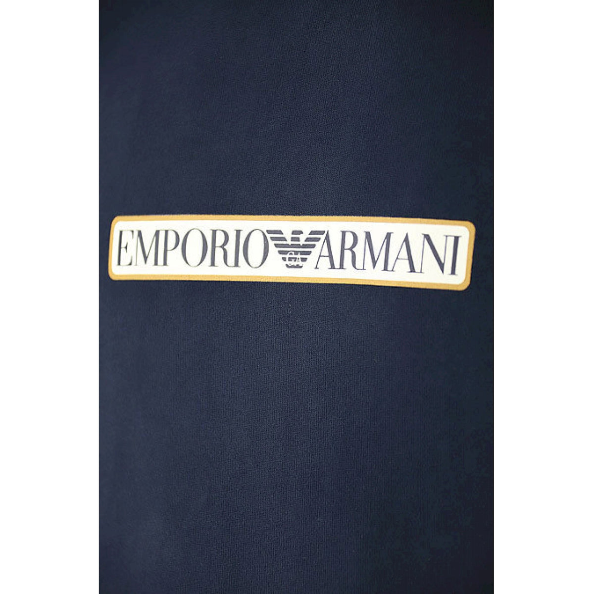 Armani felpa cappuccio ricamo centrale