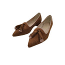 Mocassino con le nappine scamosciato bicolore t.2