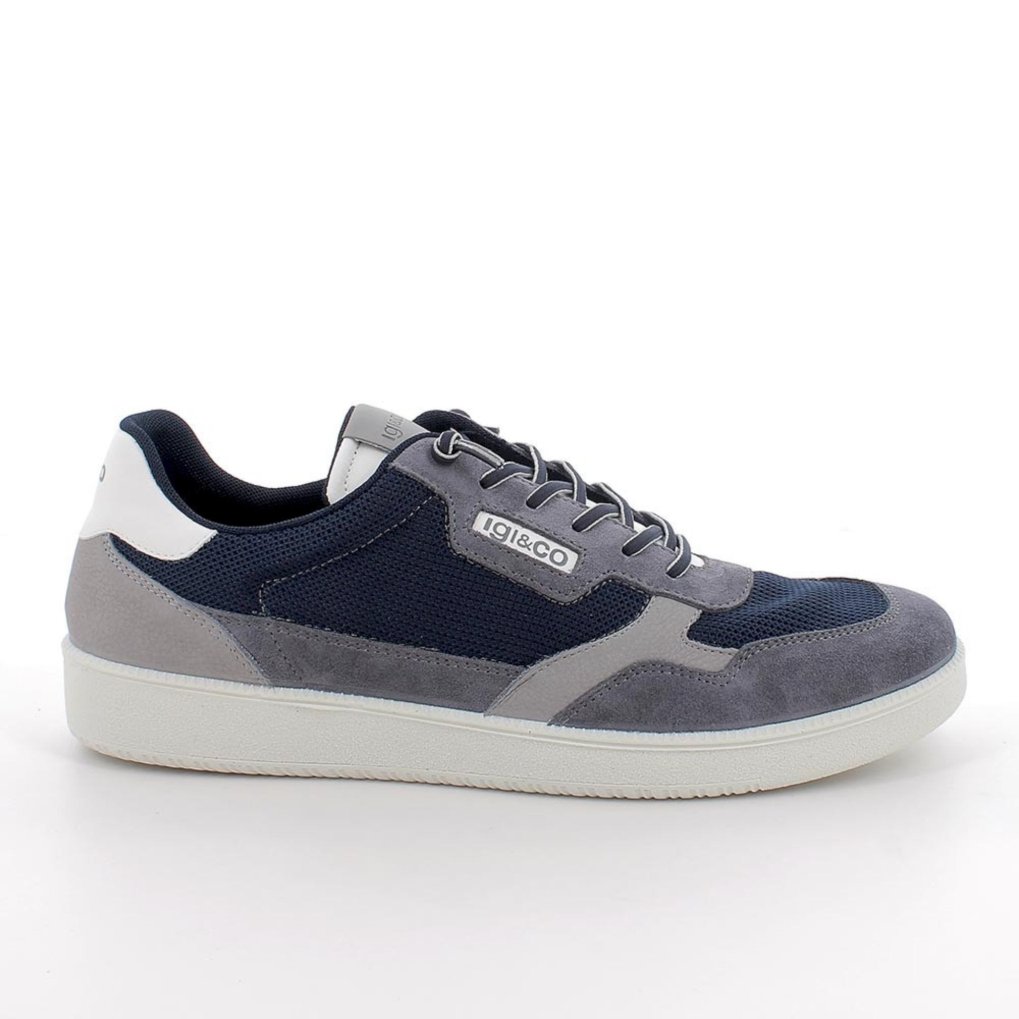 Sneakers da uomo blu con elastico