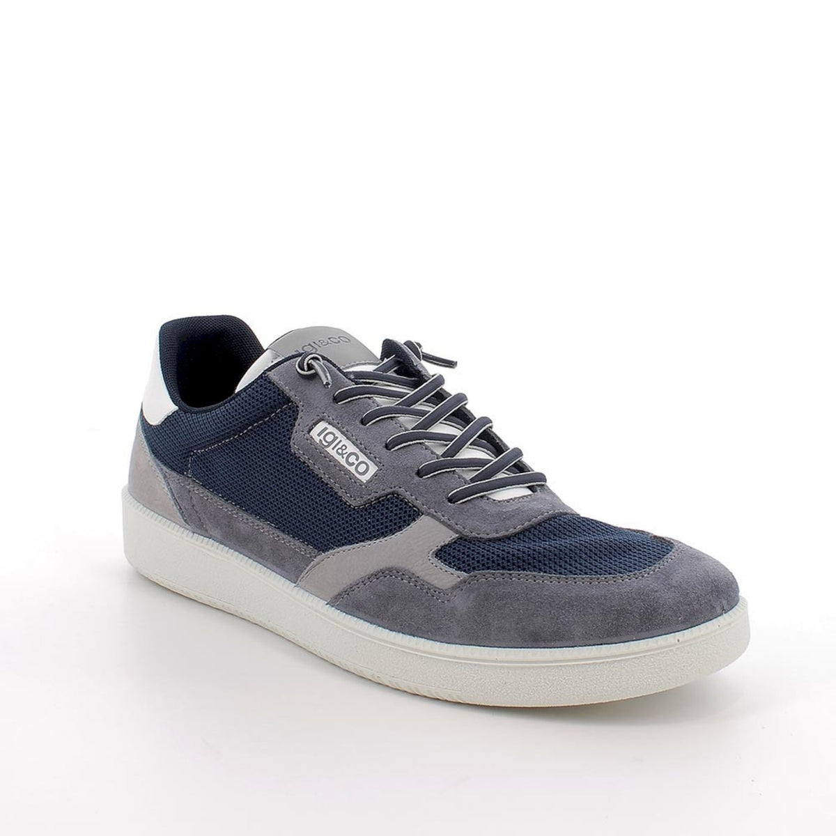 Sneakers da uomo blu con elastico