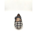 Ballerina modello bebè tweed multicolore con cinturino regolabile arricchito da fibbia gioiello