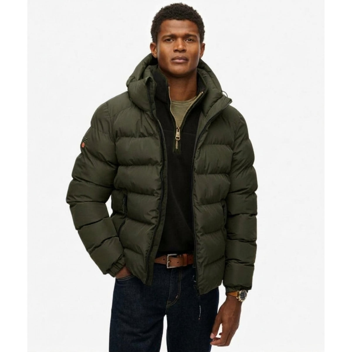 Superdry giacca puffer con cappuccio sportiva