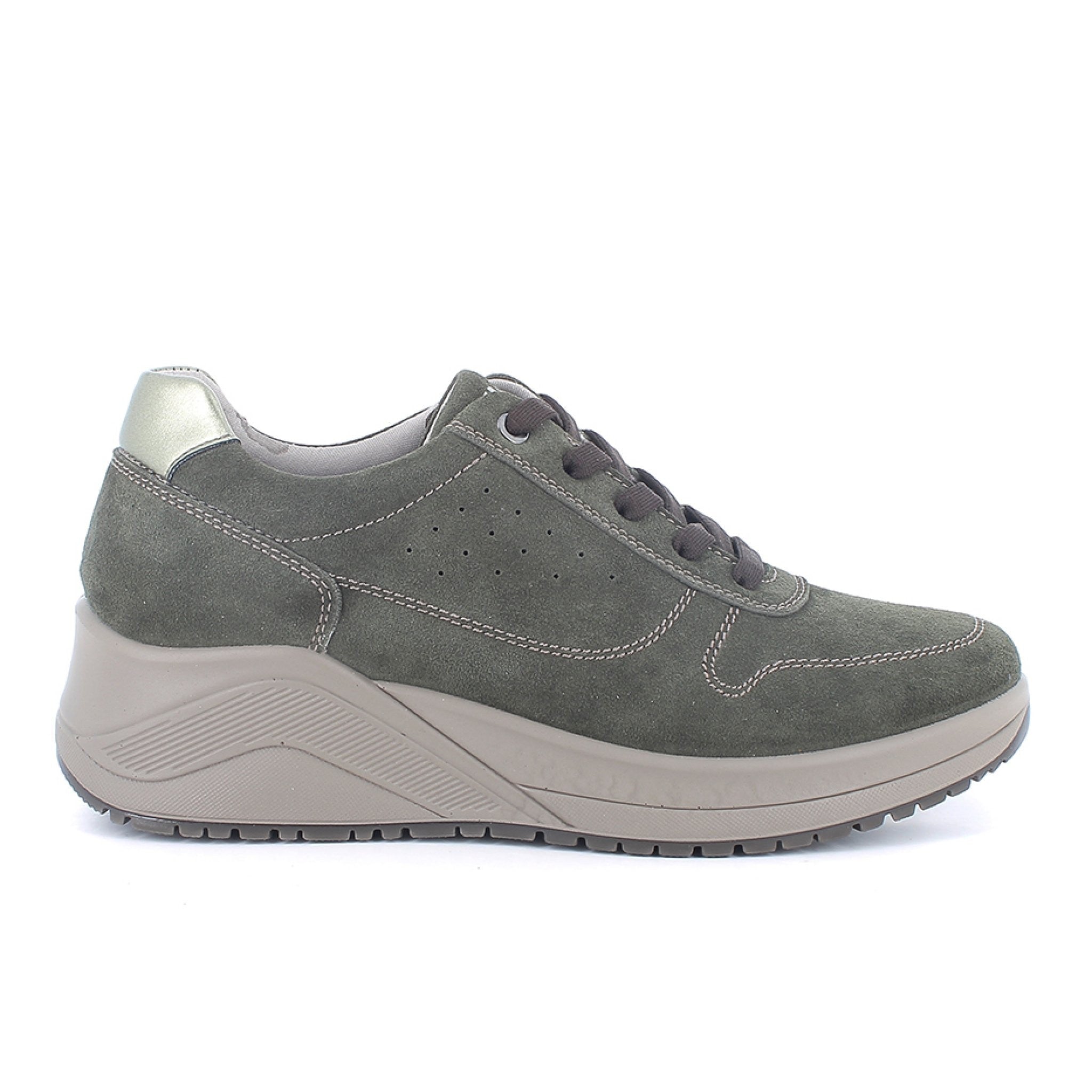 Sneakers con zeppa da donna con lacci