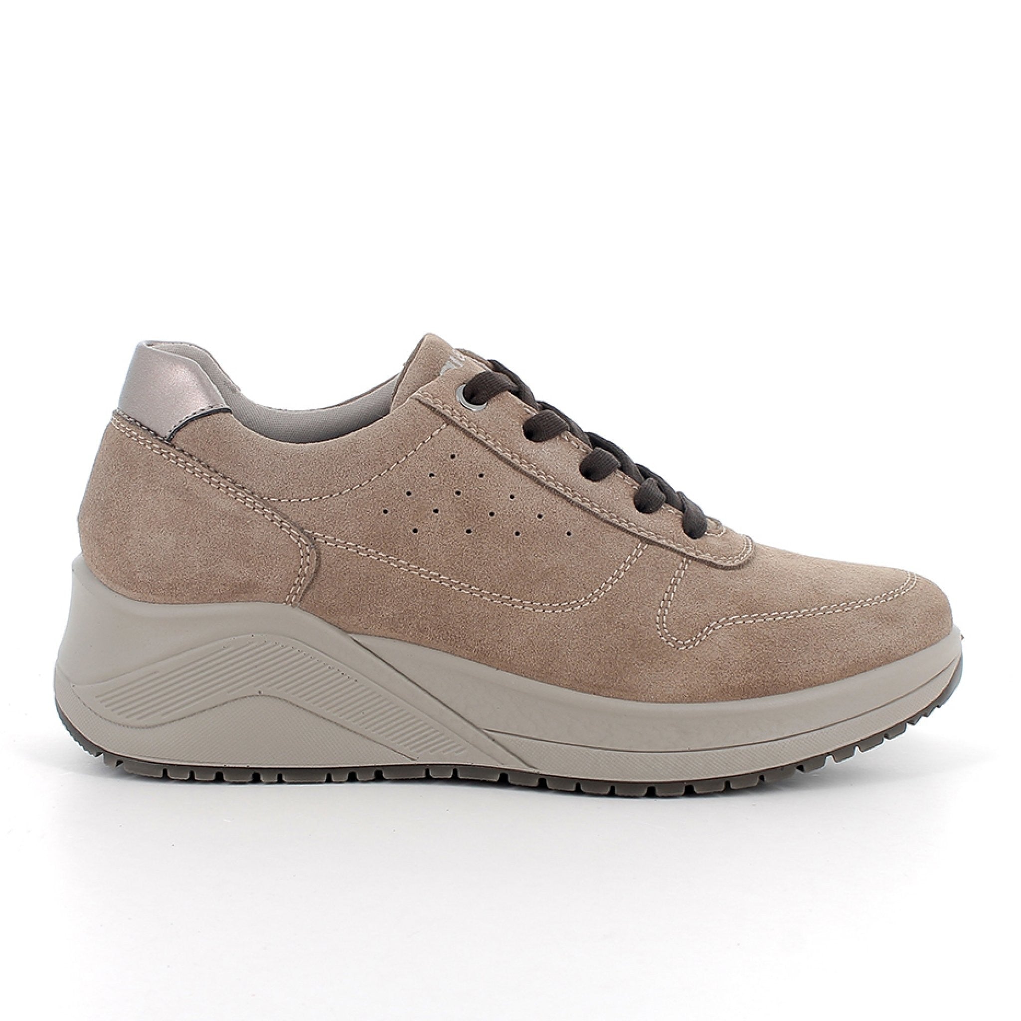 Sneakers con zeppa da donna con lacci
